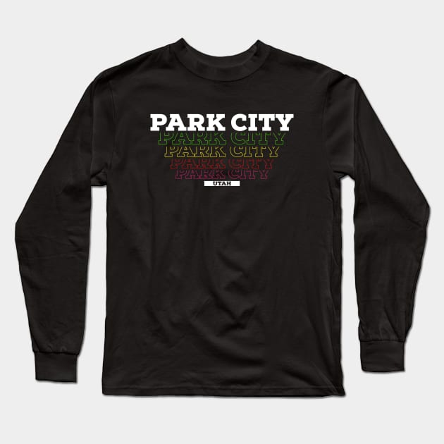 I Love Park City USA Vintage Long Sleeve T-Shirt by Zen Cosmos Official